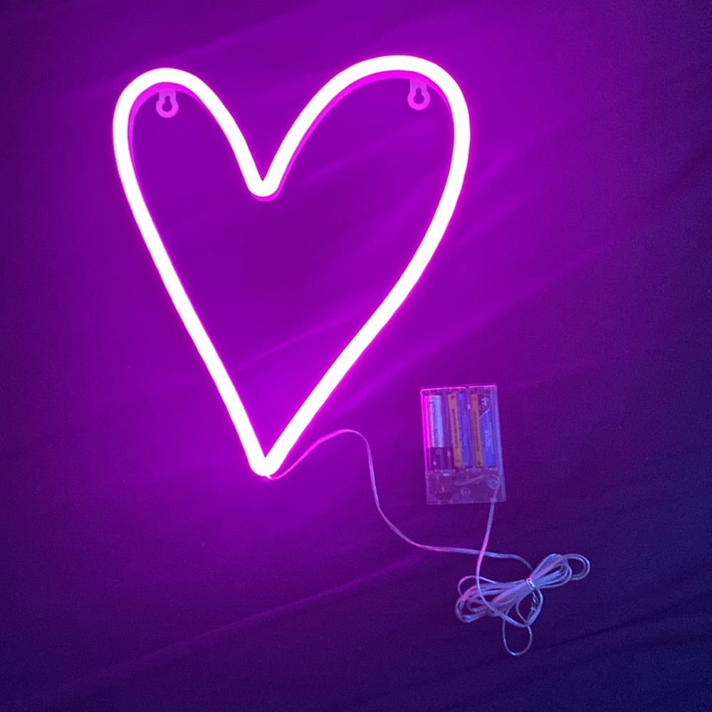 LED Pink heart sign